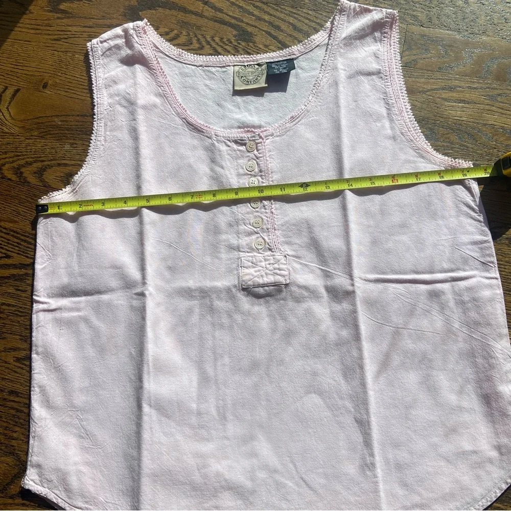 🌿 Vintage 100% Cotton Erika & Company Large Pink Sleeveless Top - Picture 4 of 6